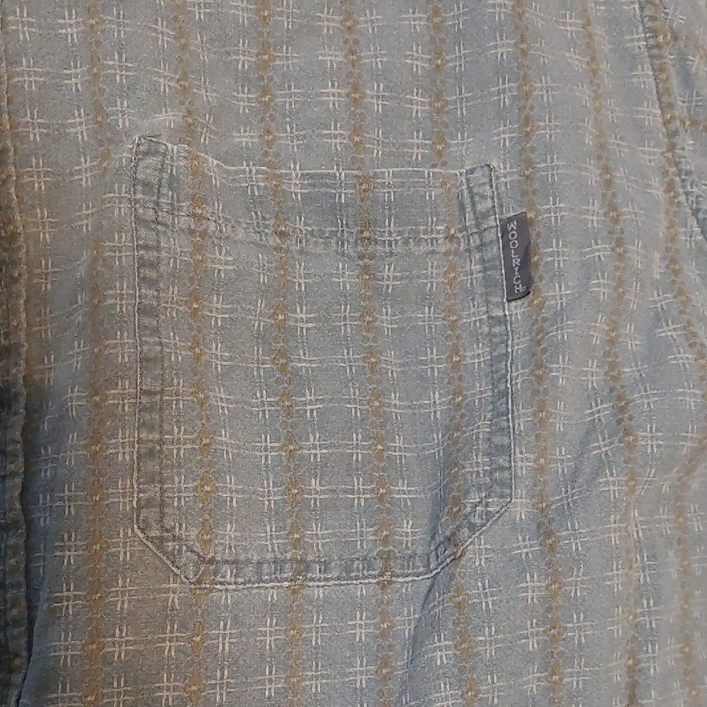 Woolrich Light Green Patterned Button-Down Shirt - image 3